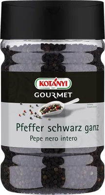 Produktbild von Kotanyi Pfeffer schwarz ganz Großverbraucher und Gastronomie 600g