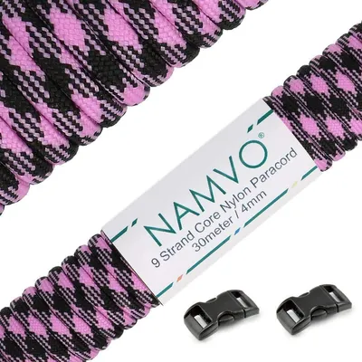 Produktbild von Paracord 550 Stark - Paracord Seil - 100 Fuß - 4 mm Durchmesser - UV-beständig - 9 Innenschnüre Nylon - Fallschirmseil