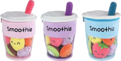Image de Fluffy Menu Knuffel Pluche - Smoothie Beker met Fruit, 26cm