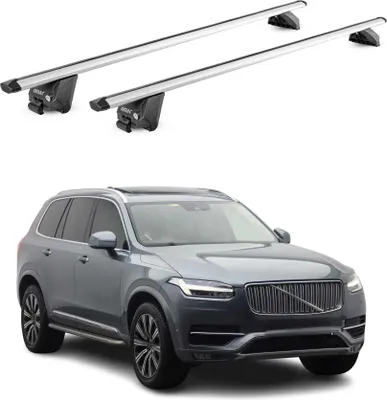 Produktbild von Dachträger Grundtäger für Volvo XC90 2015-2025 100kg Aluminium Silber 2tlg ABE