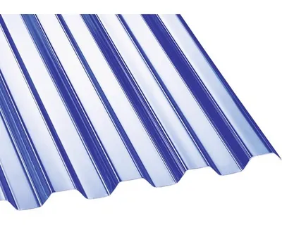 Produktbild von Gutta Polycarbonat Wellplatte Trapez 76/18 klar 4000 mm x 1040 mm x 0,8 mm