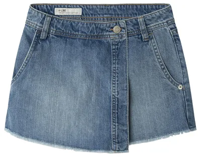 Produktbild von Pepe Jeans Mädchen A-line Skort Tammy Frayed Shorts, Blau (Denim-), 8 Jahre