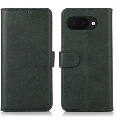 Produktbild von Mobigear Wallet  Google Pixel 9a Hülle Klapphülle Geldbörse - Grün