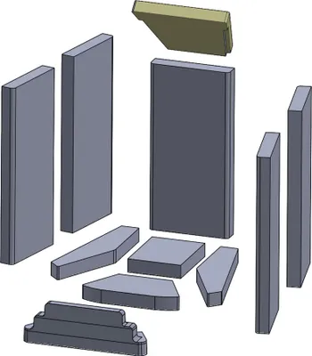 Produktbild von Heizgasumlenkplatte 250x194x30mm (Vermiculite) passend für Austroflamm **
