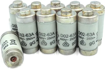 Produktbild von 10er Pack Sicherungen Neozed D02 E18 63A kupfer