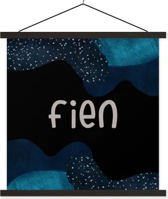 Produktbild von MuchoWow® Textilposter Fien - Pastell - Mädchen 120x120 cm mit schwarzem Rahmen - Aufhängungsset
