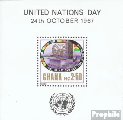 Produktbild von Briefmarken Ghana 1967 Mi Block28 (kompl.Ausg.) postfrisch UNO