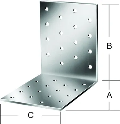 Produktbild von Vormann Lochplattenwinkel Schenkellänge 60x60mm Breite 60mm - 70937000