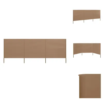 Obrázek produktu pro vidaXL 3-dílná větrná tkanina 400 x 160 cm Taupe - Slunečníky a slunečníky