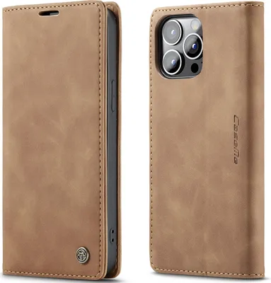 Immagine prodotto di custodia iPhone 13 Pro, Custodia retrò in Finto cuoio con funzione stand per iPhone 13 Pro Marrone