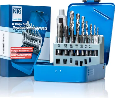 Produktbild von NTG Gewindeschneidesatz 16- tlg., Gewindeschneider