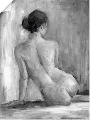 Produktbild von ARTland Poster Figur in schwarz & weiß I Größe: 90x120 cm