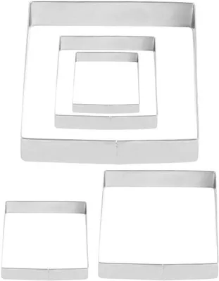 Produktbild von Edelstahl-Keksschaber-Set, 5-teilig, für Backen und Mousse