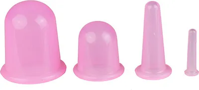 Produktbild von Silikon-Cellulite-Massagegerät mit Rolle, Vakuum-Saug-Schröpfmassage-Set, Rosa