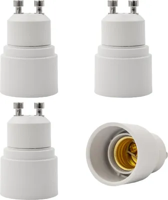 Produktbild von Intirilife E27 auf G9 Lampensockel Adapter in WEISS – 4x Lampenadapter zum Umformatieren von E27 auf G9 – 4er Set Konverter für Lampenfassung für Glühbirnen, LED, Halogen, Energiesparlampen