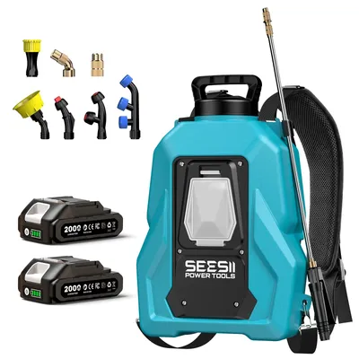 Image de Pulvérisateur électrique à pression - Pulvérisateur de jardin sans fil - 20 l - 100 PSI - 18 V - Livré avec 2 batteries de 2,0 Ah