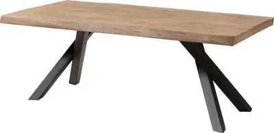 Produktbild von MASSIVMOEBEL24 Baumtisch Mango 180x90x76 beige lackiert / A-Gestell anthrazit matt FREEFORM 5