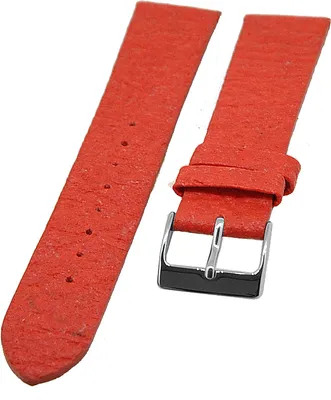 Produktbild von Uhrenarmband aus Ananasfasern VEGAN rot 14mm NEU