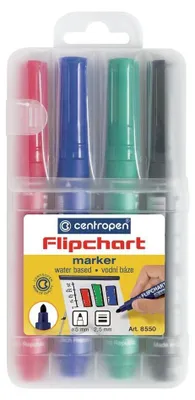 Obrázok produktu pre Centropen 8550 Flipchartový popisovač - sada 4 ks