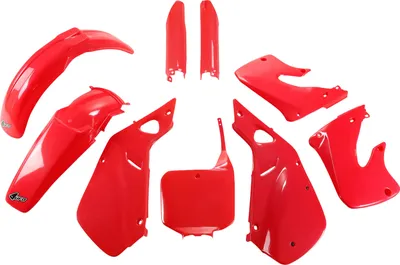 Image de Ufo Honda Cr 125/250 1998-1999 Hokit094f-067 Protecteurs de fourche & Plastikbausatz Rot Rot One Size
