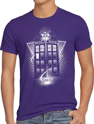 Produktbild von style3 Wibbly Wobbly T-Shirt Herren zeitreise serie polizei notrufzelle