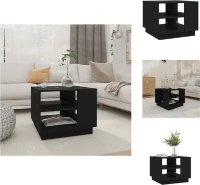 Produktbild von vidaXL Couchtisch Schwarz 55x55x43 cm Holzwerkstoff - Couchtische