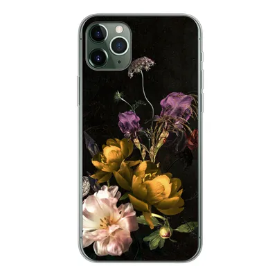 Produktbild von MuchoWow® Handyhülle Schutzhülle Hülle für iPhone 11 Pro Max Blumen - Muster - Pflanzen Silikon Softcase Handy Hülle - Schutz