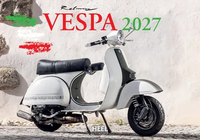 Produktbild von Vespa Kalender für 2027 – Wandplaner aus Kunstdruckpapier, 14 Seiten, silberne Spiralbindung