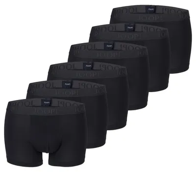 Image de JOOP! Lot de 6 shorts/bermudas "Everyday Retro" avec ceinture élastique logo, matière douce et respirante, basique polyvalent pour le quotidien, couleur noire, taille XL