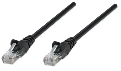 Produktbild von INTELLINET Patchkabel RJ45 U/UTP Cat5e 1.0m Hebelschutz schw
