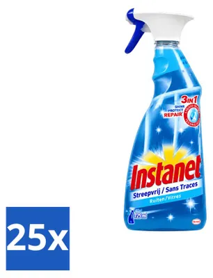 Produktbild von 25 x Instanet Glasreiniger - 3-in-1 Spray - 725 ml - Vorteilspackung - 25 Stücke
