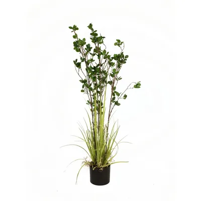 Produktbild von EUROPALMS Immergrünstrauch mit Gras, Kunstpflanze, 120 cm (82600183)