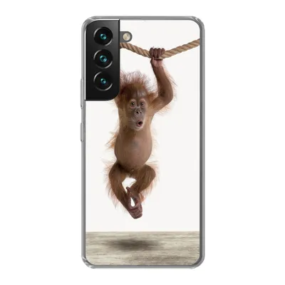 Produktbild von MuchoWow® Handyhülle Schutzhülle Hülle für Samsung Galaxy S22 Affe - Tiere - Kinder - Orang Utan - Jungen - Mädchen Silikon Softcase Handy Hülle - Mobiltelefonhülle