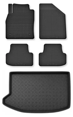 Produktbild von Gummimatten + Kofferraumwanne für Kia e-Soul II 2020- – Schwarz, Semi-Universal, angepasst – Wielganizator Semi-Universal