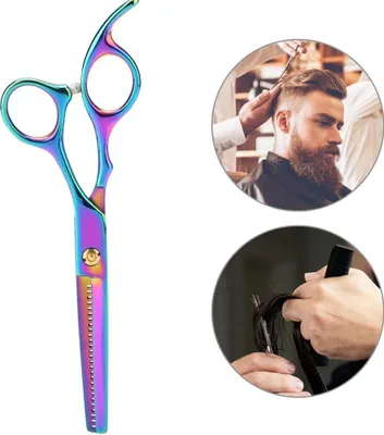 Obrázek produktu pro Nůžky na stříhání psí srsti Extra Scharf – modelovací nůžky pro všechny psy a kočky – včetně hřebenu na péči (barva)