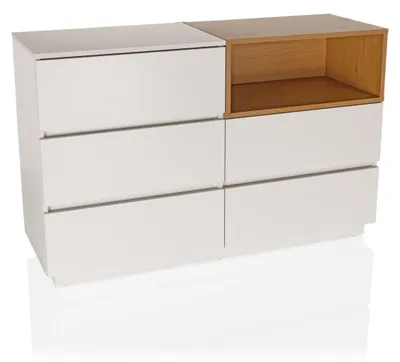 Produktbild von hjh LIVING Sideboard MELMO S Kommode Schrank Grifffräsung 76.0 x 120.0 x 40.0 cm