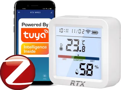 Zdjęcie produktu dla Czujnik Sensor Temperatury i Wilgotności LCD Zigbee Tuya