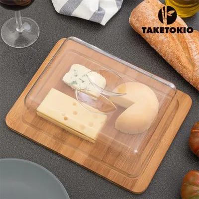 Obrázek produktu pro Cheqo bambusové prkénko na sýr / krabička na čerstvost