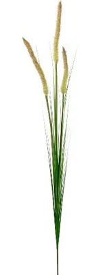Produktbild von artplants.de Künstlicher Zweig Lampenputzergras RILVO, Rispen, grün-rosa, 90cm - Deko Graszweig