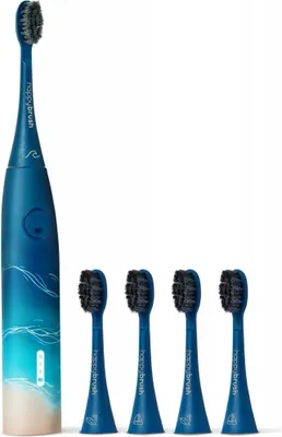 Produktbild von happybrush ECO VIBE 3 Starterkit Ocean+ 4 Refills Elektrische Zahnbürste