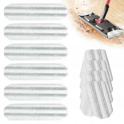 Obrázek produktu pro 10 kusů náhradních mopových podložek pro mop O-Cedar, náhradní potah pro všechny typy podlah, potah kompatibilní s mopem O-Cedar H2pro