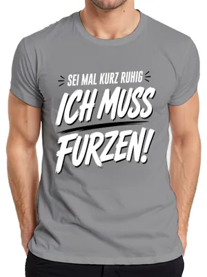 Productafbeelding van Rustig even, ik moet een beetje laten. Grappige uitspraak, sarcasme, grappig heren T-shirt, grijs, maat XL