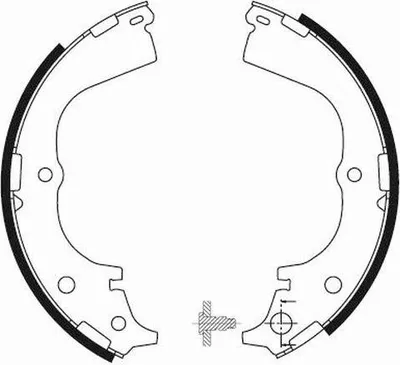 Produktbild von NK Bremsbackensatz für die Hinterachse, 270 mm Durchmesser, 57 mm Breite