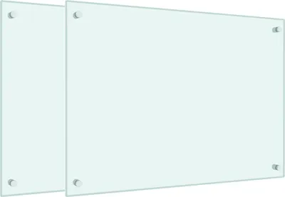 Produktbild von vidaXL Küchenrückwände 2 Stk. Weiß 70x50 cm Hartglas