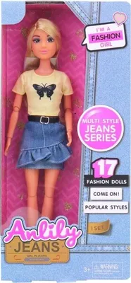 Obrázok produktu pre MADE - Bábika Lili v sukni, Jeans séria, 30 cm