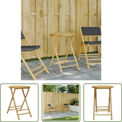 Produktbild von The Living Store Gartentisch Klappbar Ø55x75 cm Bambus