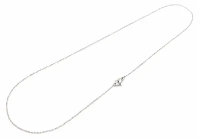 Produktbild von Vintageparts Gliederkette Edelstahl platinfarben 45cm Halskette