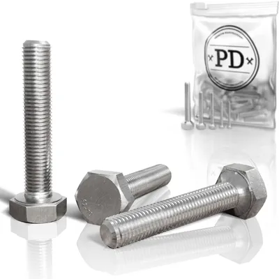 Obrázok produktu pre Šesťhranné skrutky M6x20 mm (norma DIN 933 / ISO 4017) | Nerezová oceľ A2 V2A