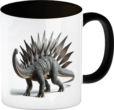Produktbild von Stegosaurus Kaffeebecher in schwarz