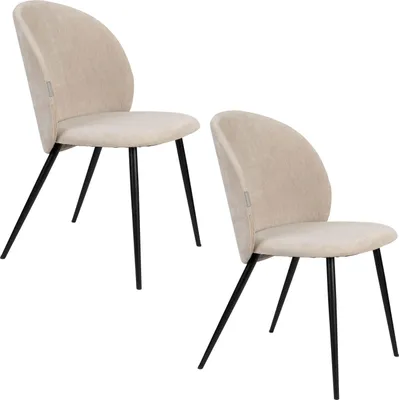 Produktbild von Zuiver Cozy Esszimmerstuhl Beige - 2 er Set